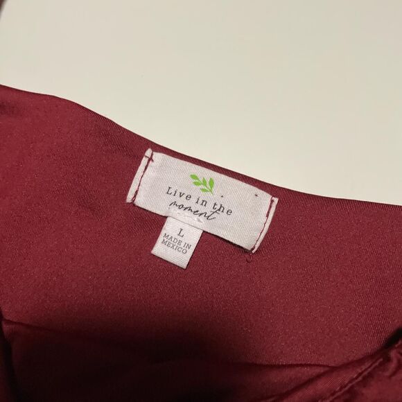 Burgundy Silky Blouse - Picture 2 of 5